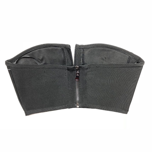 Few Moda Strapless Split Neck Bandeau Crop Bra Top - Picture 4 of 5